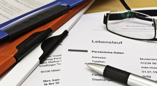 Bewerbungmappen und Lebenslauf
